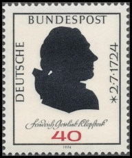 BRD MiNr. 809 ** 250. Geburtstag von Friedrich Gottlieb Klopstock, postfrisch