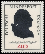 FRG MiNo. 809 ** 250th anniversary of Friedrich Gottlieb Klopstock, MNH