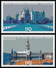 FRG MiNo. 2036-2037 set ** Land parliaments in Germany (III), MNH