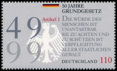 FRG MiNo. 2050 (from block 48) ** 50 years of the German Basic Law, MNH