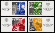 FRG MiNo. 2051-2054 (from block 49) ** 50 years Federal Republic of Germany, MNH