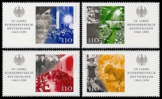 BRD MiNr. 2051-2054 (aus Bl. 49) ** 50 Jahre Bundesrepublik Deutschland, postfr.