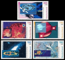 BRD MiNr. 2077-2081 Satz ** Wohlfahrt 1999:  Der Kosmos, postfrisch