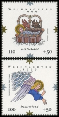 FRG MiNo. 2084-2085 set ** Christmas 1999: Christmas story, MNH