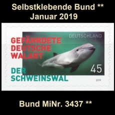 FRG MiNo. 3437 ** Self-Adhesives Germany January 2019, MNH