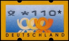 FRG MiNr. ATM 3, 110 German pfennig ** Frama labels: post horn, MNH