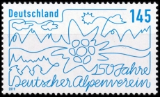 FRG MiNo. 3456 ** 150 years German Alpine Club, MNH