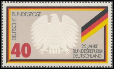 BRD MiNr. 807 ** 25 Jahre Bundesrepublik Deutschland, aus Block 10, postfrisch