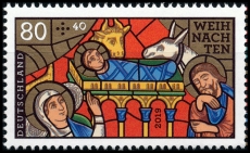 BRD MiNr. 3495 ** Serie Weihnachten 2019: Kirchenfenster - Geb. Christi, postfr.