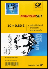 FRG MiNo. MH 116 (3520) ** 250th birthday Beethoven, stamp set, self-adh., MNH