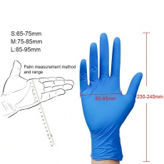 Disposable gloves nitrile Size M blue for Household Medicine Food Garden