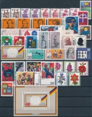 FRG Year 1974 ** MiNo. 791-825 + stamp from sheet + C/D values, incl. sheet 10