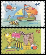 FRG MiNo. 2992-2993 set ** Janosch drawings, MNH