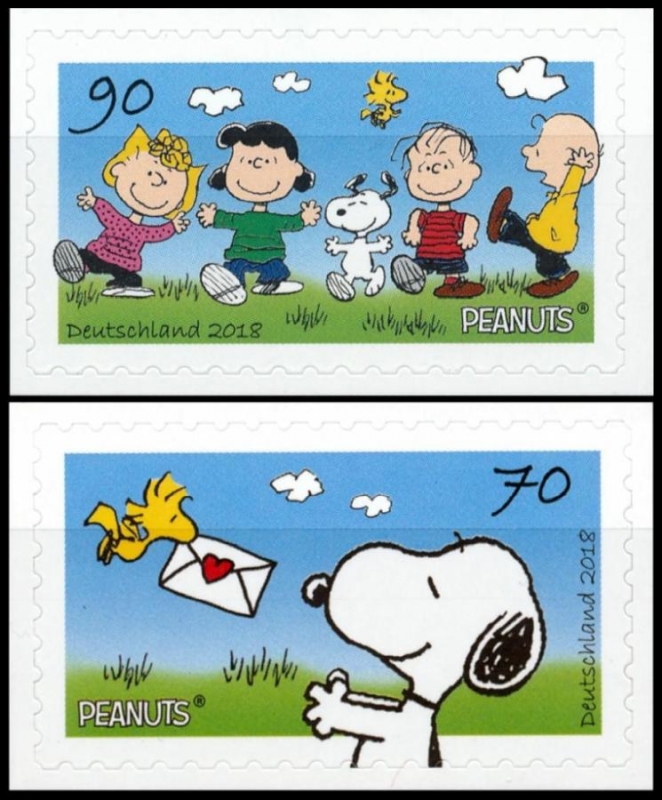 Markenset Peanuts Snoopy 10er Set 70 Cent selbstklebend Standardbrief Briefmarken
