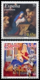 ES 3671-3672 set ** Christmas 2001, from sheet ES 102, wet-adhesive, MNH