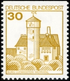 BRD MiNr. 913CI-916DI Satz ** Burgen & Schlösser, Buchdruck, postfr., geschn.