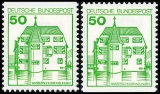 BRD MiNr. 1038CI/DI ** Burgen & Schlösser, Buchdruck, postfr., geschnitten