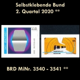 BRD MiNr. 3540-3541 ** Selbstklebende Bund 2. Quartal 2020, postfrisch