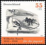 FRG MiNo. 2606-2609 set ** Youth 2007: 175th birthday W. Busch, from sheetlet 73, MNH