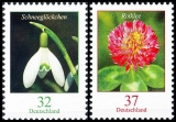 FRG MiNo. 3655-3656 set ** Definitives Flowers: Snowdrops & Red Clover, MNH