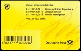 FRG MiNo. MH 43 (2187BC-2189BD) ** Sights, stamp booklet, self-adhesive, MNH