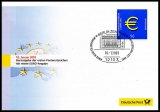 FRG MiNo. 2234 o Euro cash launch, first day cancel, commemorative sheet