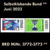 FRG MiNo. 3772-3773 ** Self-Adhesives Germany June 2023, MNH