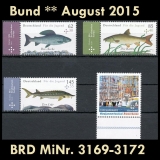 BRD MiNr. 3162-3179+Bl. 80 ** Neuausg. Bund Q3 2015 inkl. SK & Bl.80 + EM Block