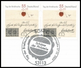 BRD MiNr. 2735 Paar o Tag der Briefmarke 2009, Ersttagsst., philatelist. Danke