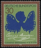 BRD MiNr. 978 ** 200. Geburtstag von Clemens Brentano, postfrisch