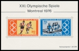 BRD MiNr. Block 12 (888-889) ** Olympische Sommerspiele, Montreal, postfrisch