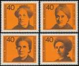 FRG MiNo. 791-794 set ** Significant German women (I): Womens rights activists, MNH