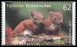 FRG MiNo. 3124-3125 set ** Animal babies (III): squirrel + wild cat, MNH, wet-adhesive