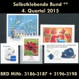 BRD MiNr. 3186-3198 ** Selbstklebende Bund 4. Quartal 2015, postfrisch