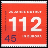 FRG MiNo. 3212 ** 25 years European emergency number 112, MNH