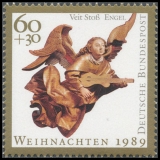 BRD MiNr. 1442-1443 Satz ** Weihnachten 1989, postfrisch