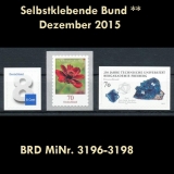 FRG MiNo. 3196-3198 ** Self adhesives Germany December 2015, MNH