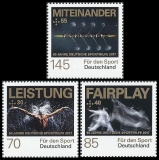 FRG MiNo. 3307-3309 set ** Sports Aid 2017: 50 Years of German Sports Aid, MNH