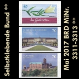 FRG MiNo. 3311-3313 ** Self adhesives Germany may 2017, MNH