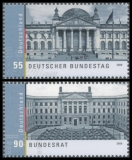 BRD MiNr. 2757-2758 Satz ** Bundestag und Bundesrat, postfrisch, aus Block 76