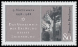 FRG MiNo. 1389 ** 50th anniversary of the Kristallnacht, MNH