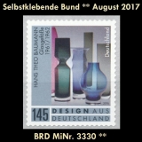 BRD MiNr. 3330 ** Selbstklebende Bund August 2017, postfrisch