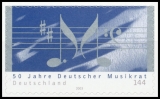 BRD MiNr. 2380 ** 50 Jahre Deutscher Musikrat, postfrisch, selbstklebend, aus MS