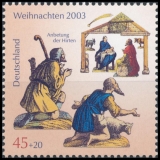 BRD MiNr. 2369-2370 Satz ** Weihnachten 2003: Krippenausschneidebogen, postfr.