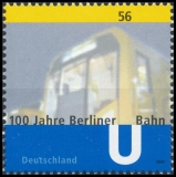 FRG MiNo. 2242 ** 100 years of Berlin subway, MNH