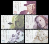 FRG MiNo. 2218 A-2222 A set ** Welfare 2001: International film actors, MNH