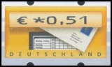 FRG MiNo. ATM 5 set 51-225 Euro cent ** Frama labels: mailbox, MNH