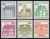 FRG MiNo. 913AII-1143AII set ** Castles, letterset, MNH