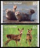 FRG MiNo. 3352-3353 set ** Series Animal children: Deer & Seal, MNH