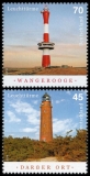 FRG MiNo. 3391-3392 set ** Lighthouses: Darßer Ort & Wangerooge, MNH